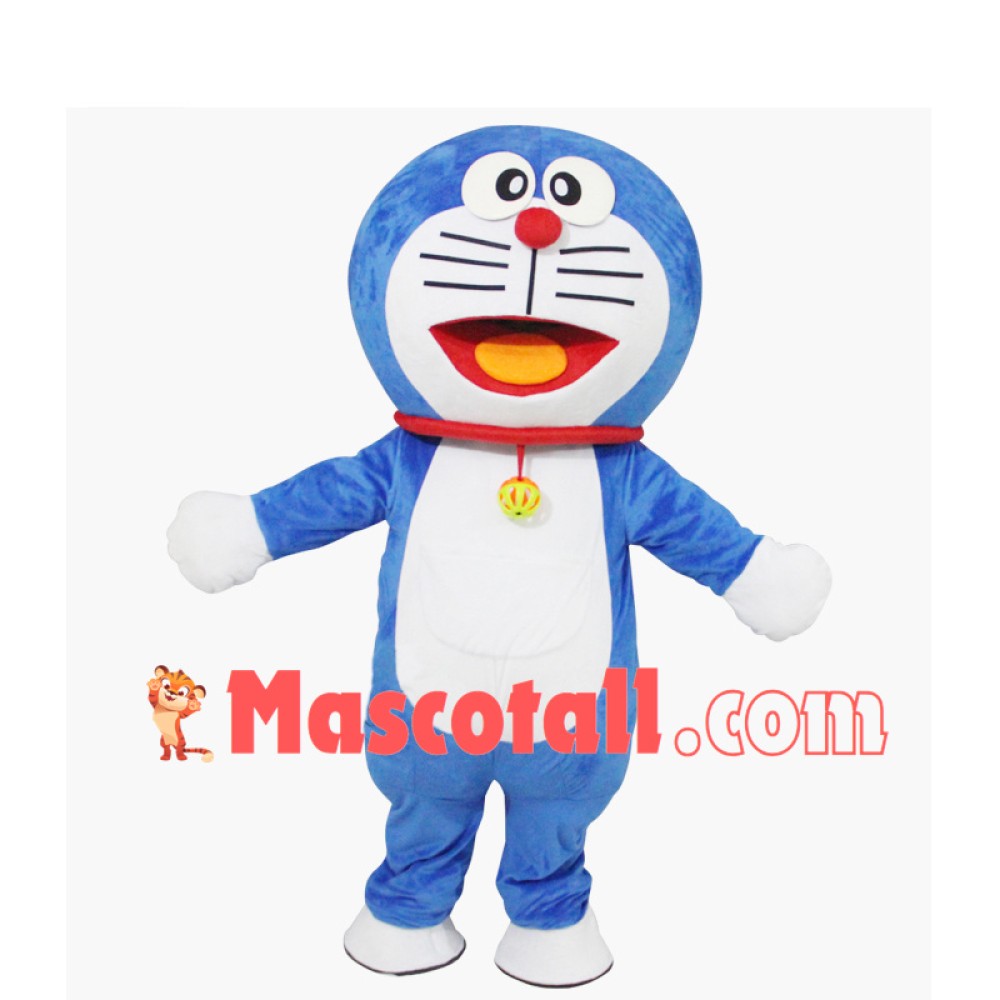 Merry Doraemon With Golden Bell Mascot Costume