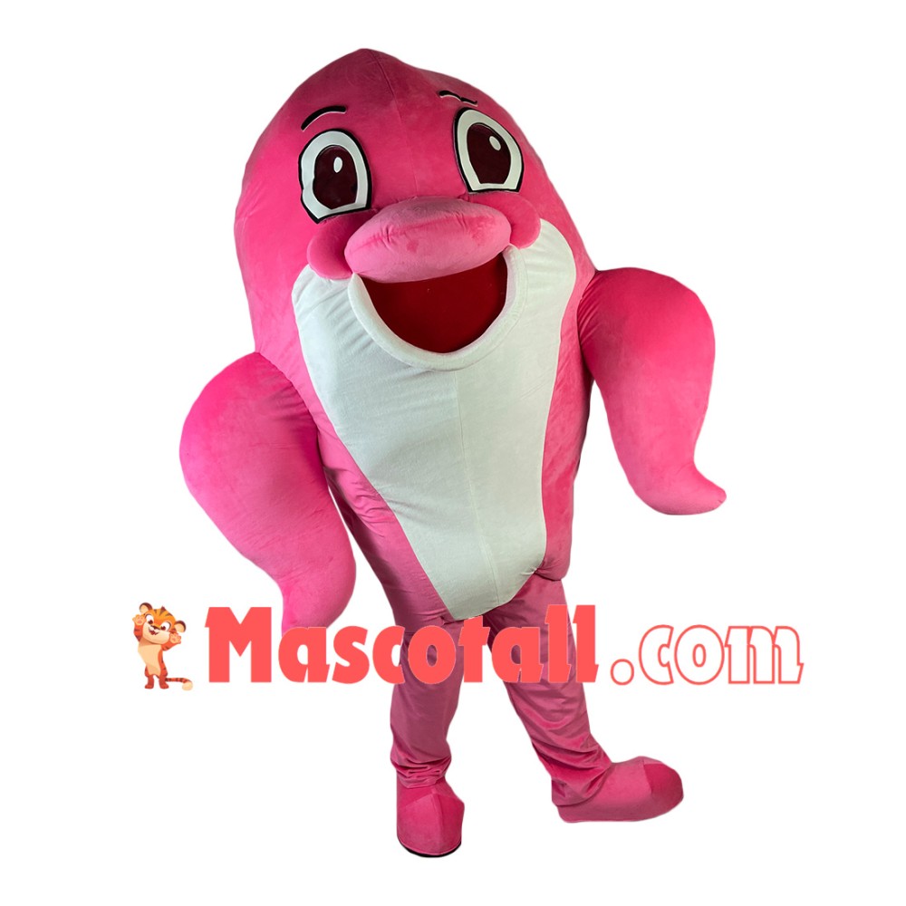 Soft Lightweight Pink Dolphin Mascot Costume