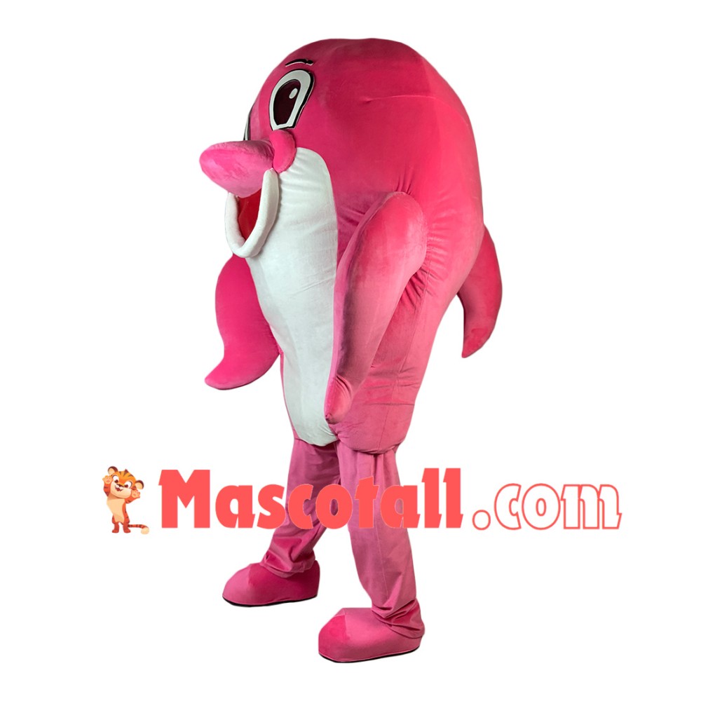 Soft Lightweight Pink Dolphin Mascot Costume