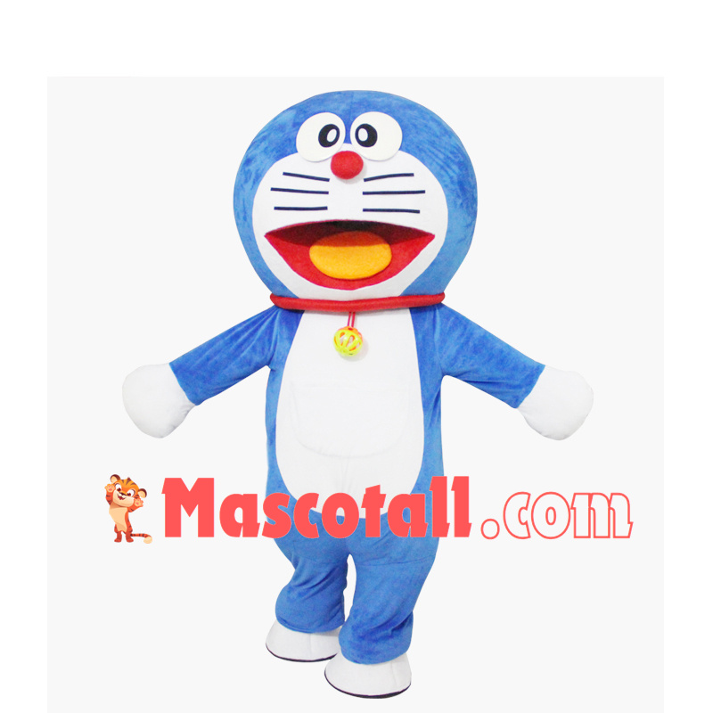 Merry Doraemon With Golden Bell Mascot Costume