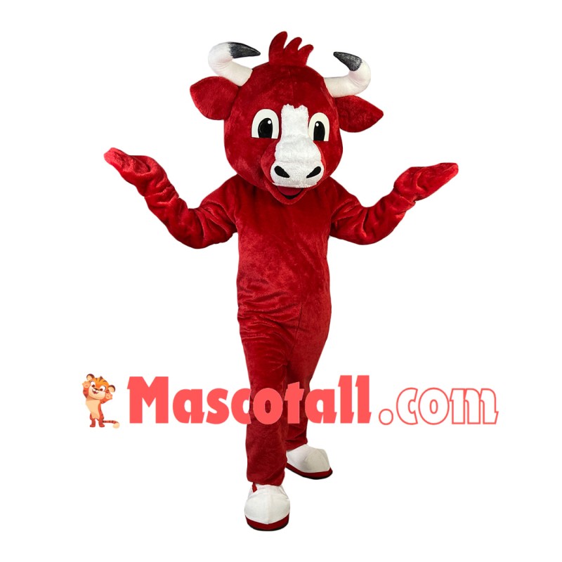 Adult Style Active Red Bull Mascot Costume