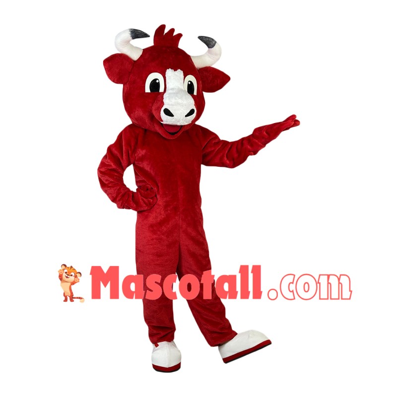 Adult Style Active Red Bull Mascot Costume