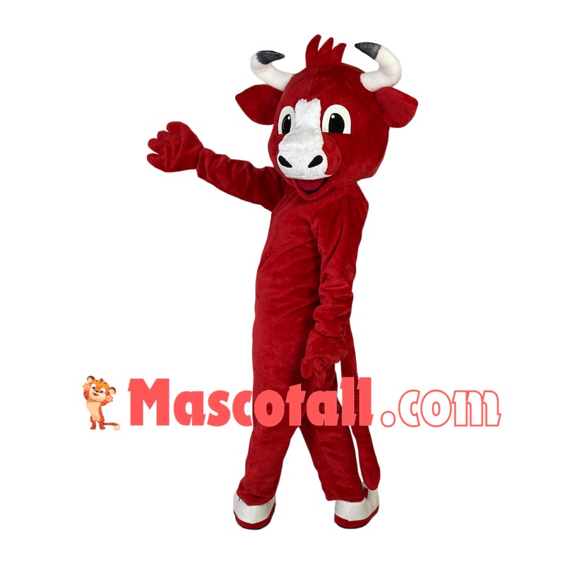 Adult Style Active Red Bull Mascot Costume