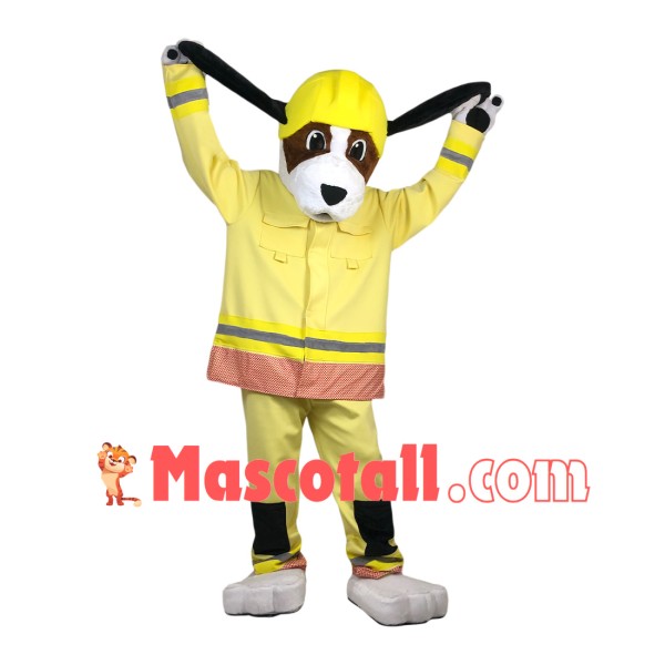 Sincere Fire Dog Mascot Costume For Adult