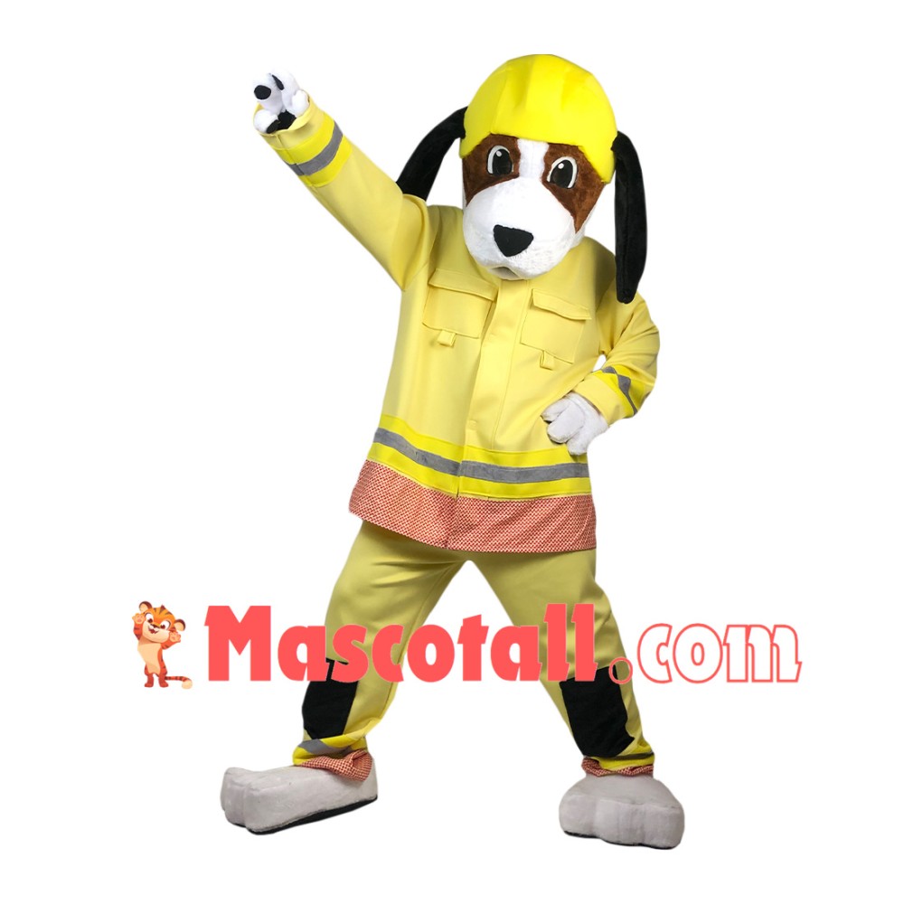 Sincere Fire Dog Mascot Costume For Adult