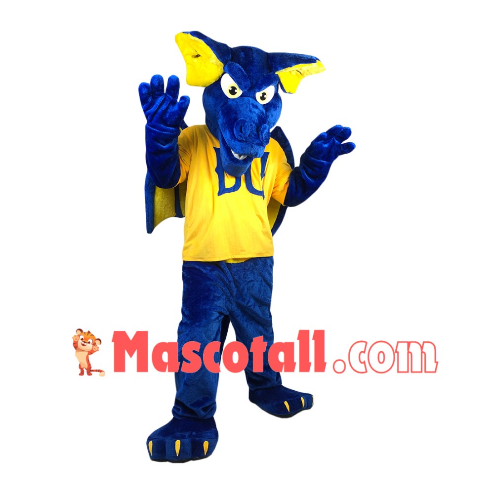 Customized Blue Dragon With Fierce Look Mascot Costume