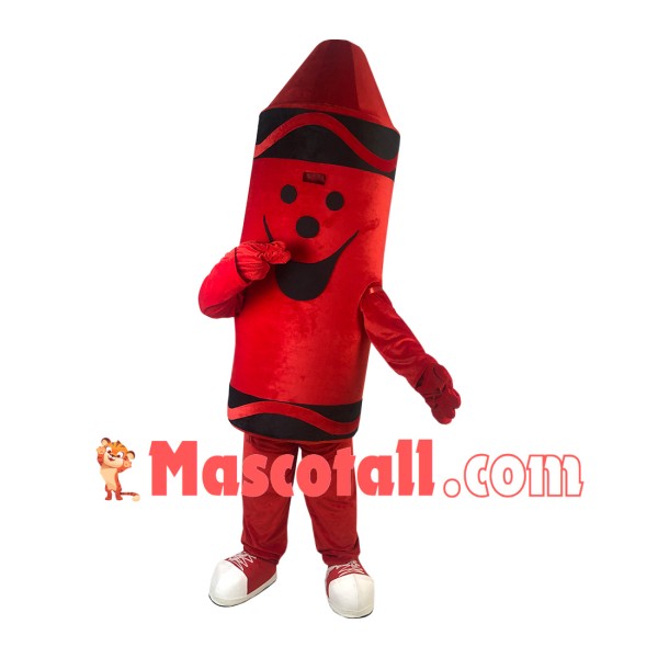 Breathable Cartoon Red Crayon Mascot Costume