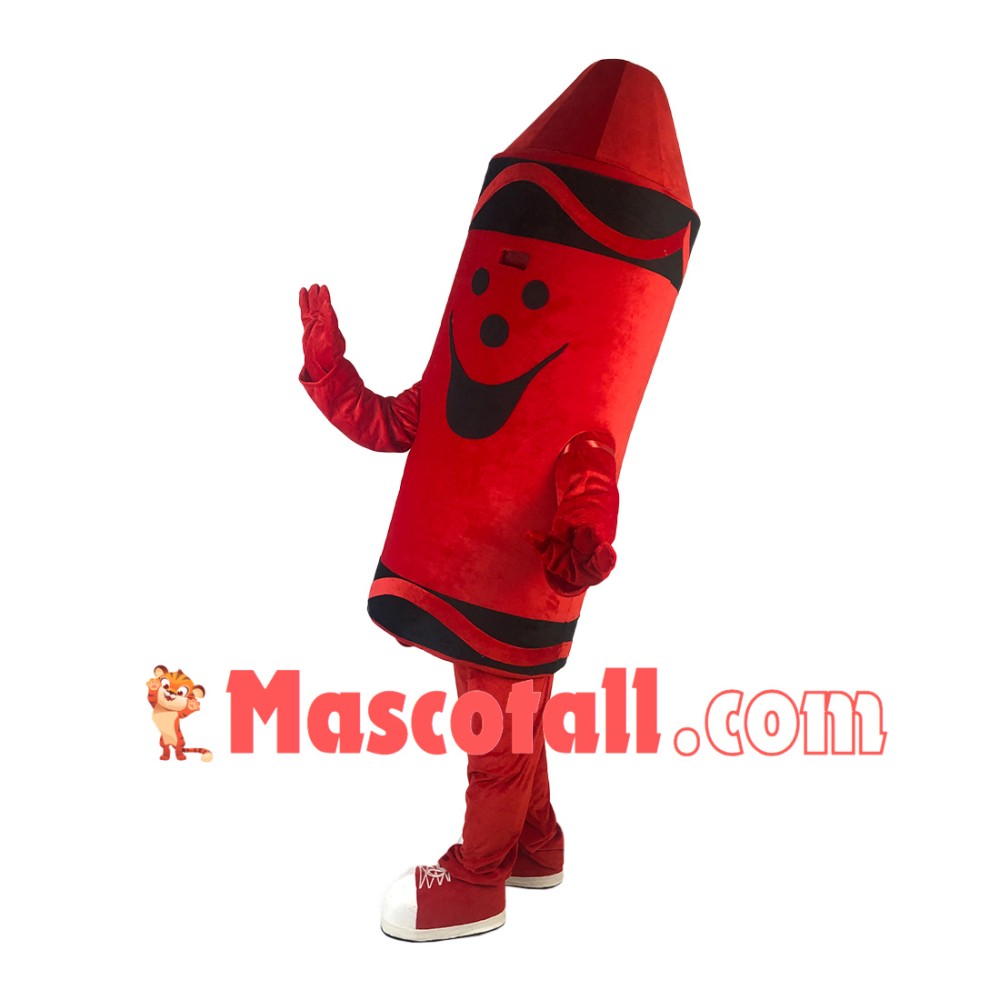 Breathable Cartoon Red Crayon Mascot Costume