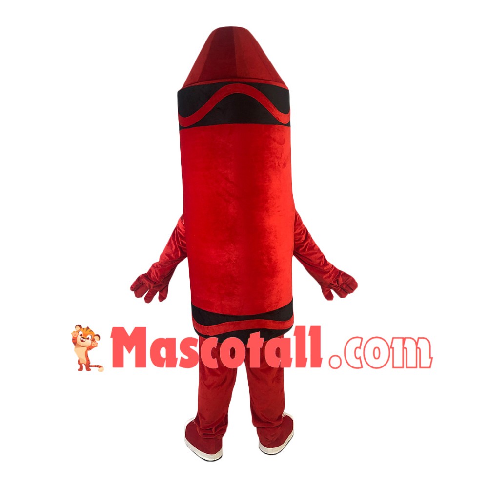 Breathable Cartoon Red Crayon Mascot Costume