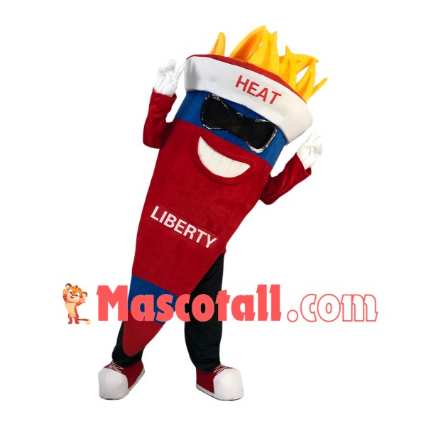 Lit Torch of The University Mascot Costume