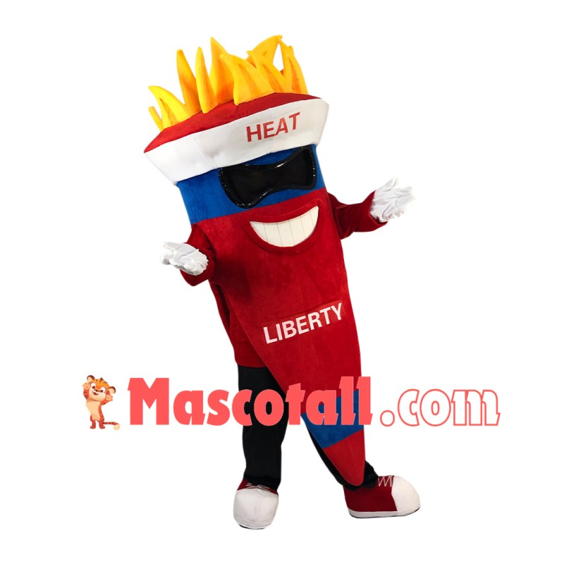 Lit Torch of The University Mascot Costume