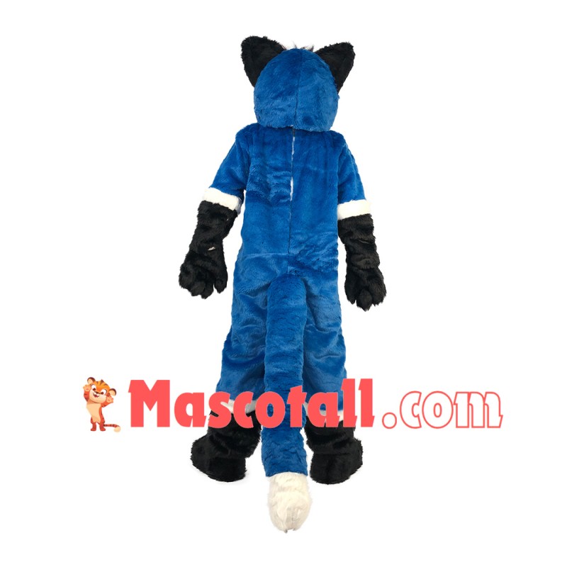 Tactical Adult Blue Wolf Mascot Soft Costume