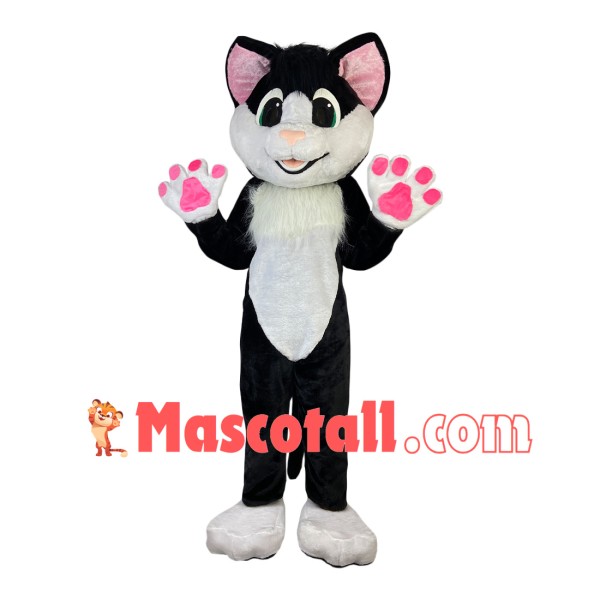 Well-behaved Pet Dog With Pink Paws Mascot Costume