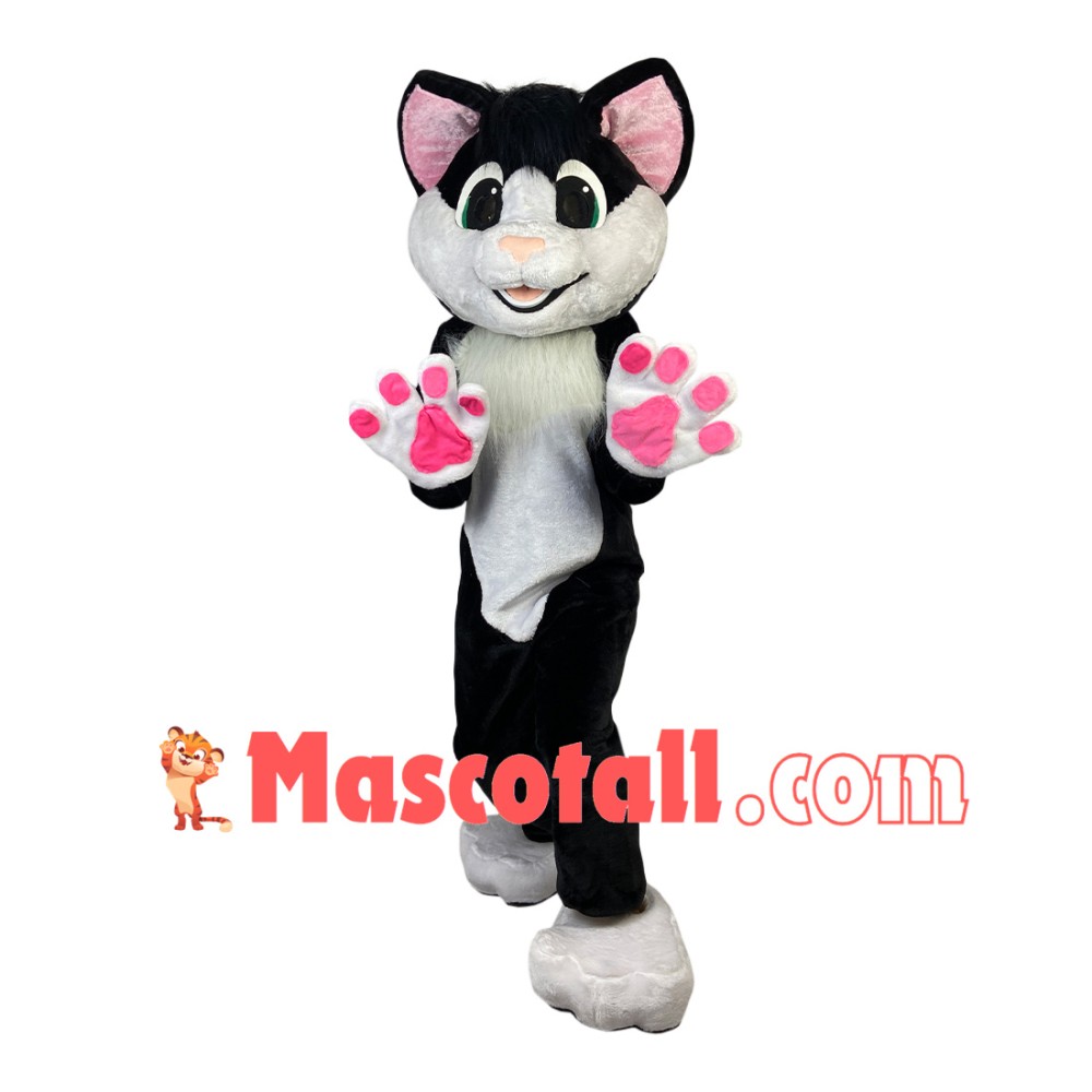 Well-behaved Pet Dog With Pink Paws Mascot Costume