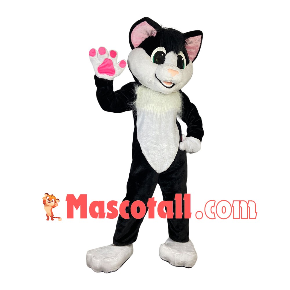 Well-behaved Pet Dog With Pink Paws Mascot Costume