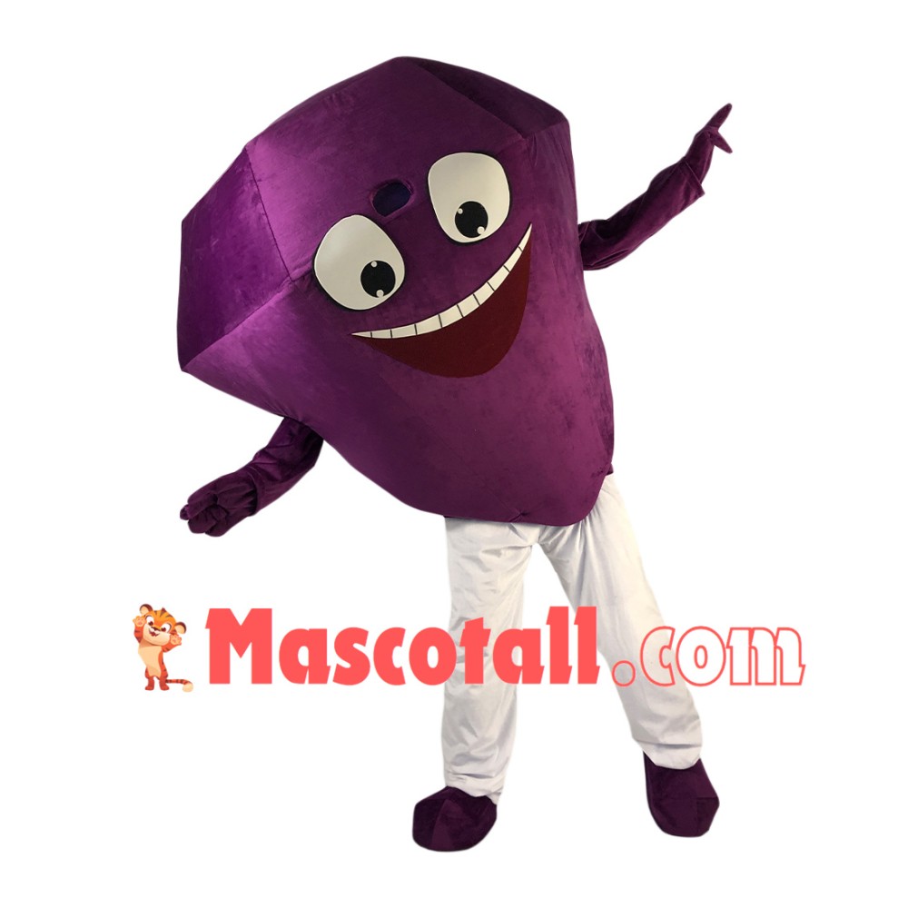 Large Carat Purple Rhomboid Diamond Mascot Costume