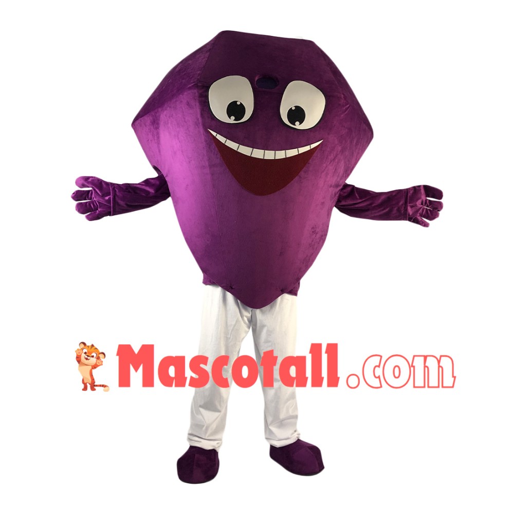 Large Carat Purple Rhomboid Diamond Mascot Costume