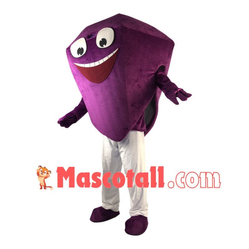 Large Carat Purple Rhomboid Diamond Mascot Costume