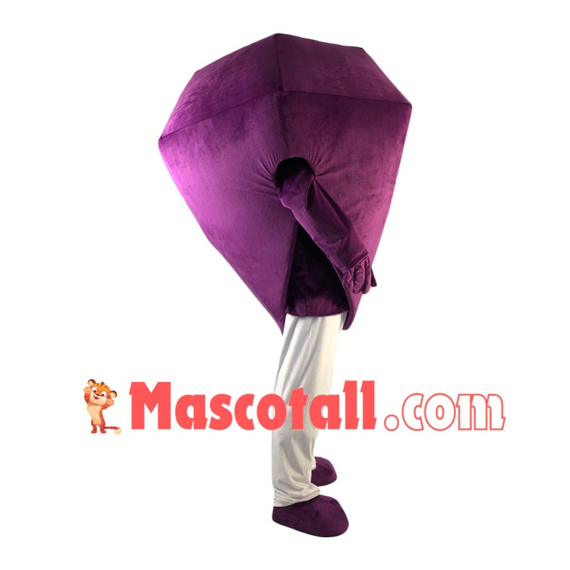 Large Carat Purple Rhomboid Diamond Mascot Costume