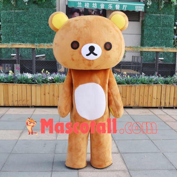 Drowsy Rilakkuma With White Kerchief Mascot Costume