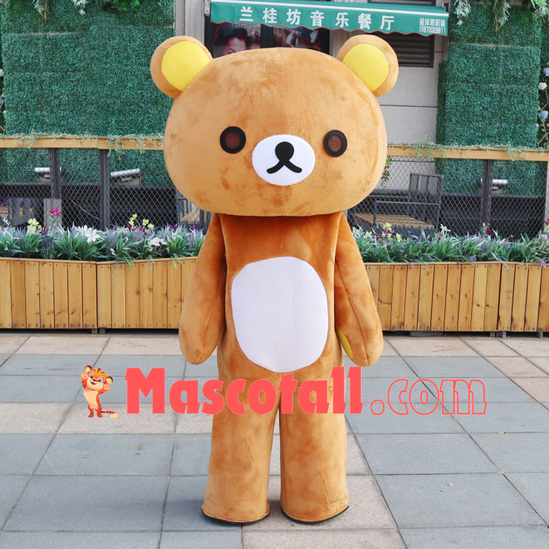 Drowsy Rilakkuma With White Kerchief Mascot Costume