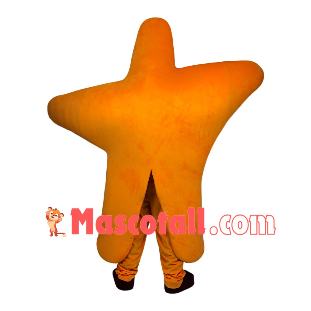 Gorgeous Orange Starfish Cartoon Mascot Costume