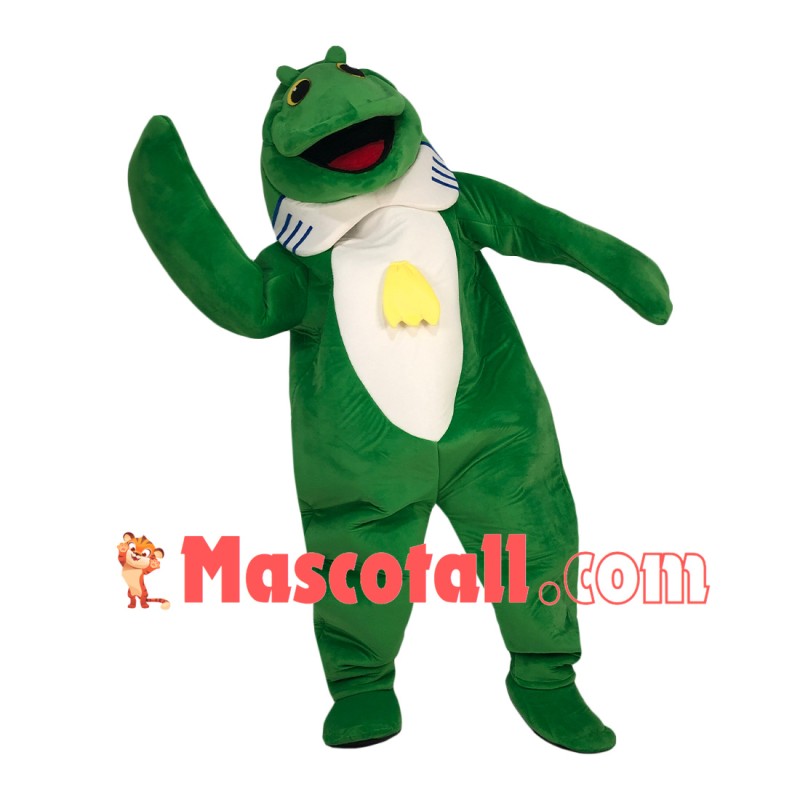 Croaking The Big Mouth Frog Mascot Soft Costume