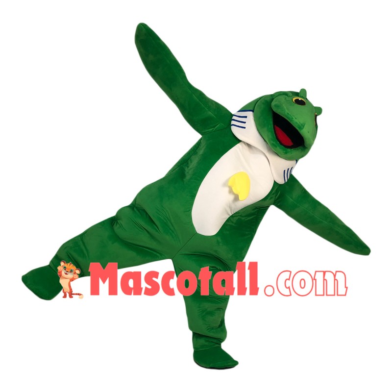 Croaking The Big Mouth Frog Mascot Soft Costume