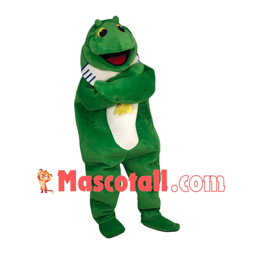 Croaking The Big Mouth Frog Mascot Soft Costume