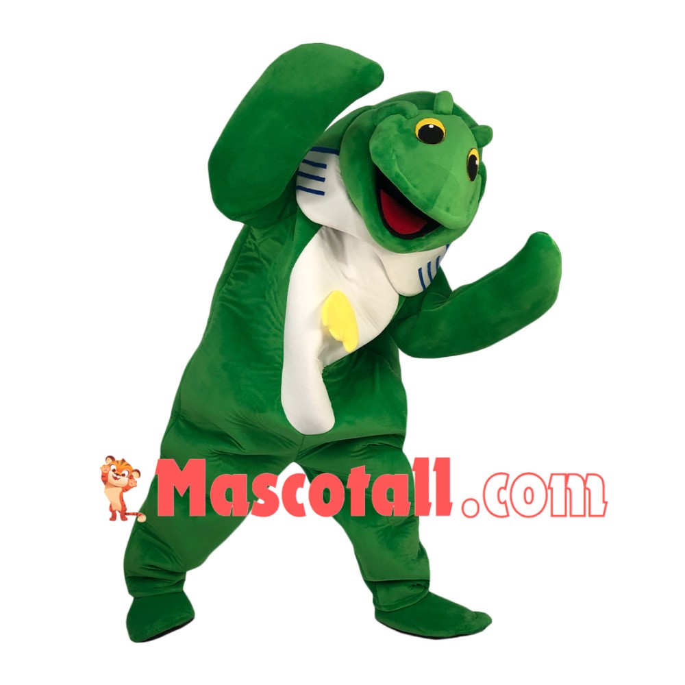 Croaking The Big Mouth Frog Mascot Soft Costume