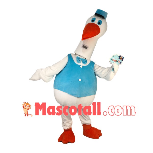 The Dignified Service White Goose Mascot Costume