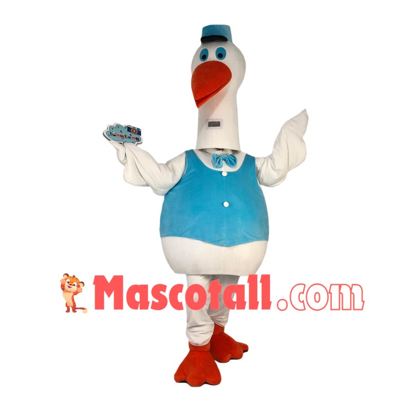 The Dignified Service White Goose Mascot Costume