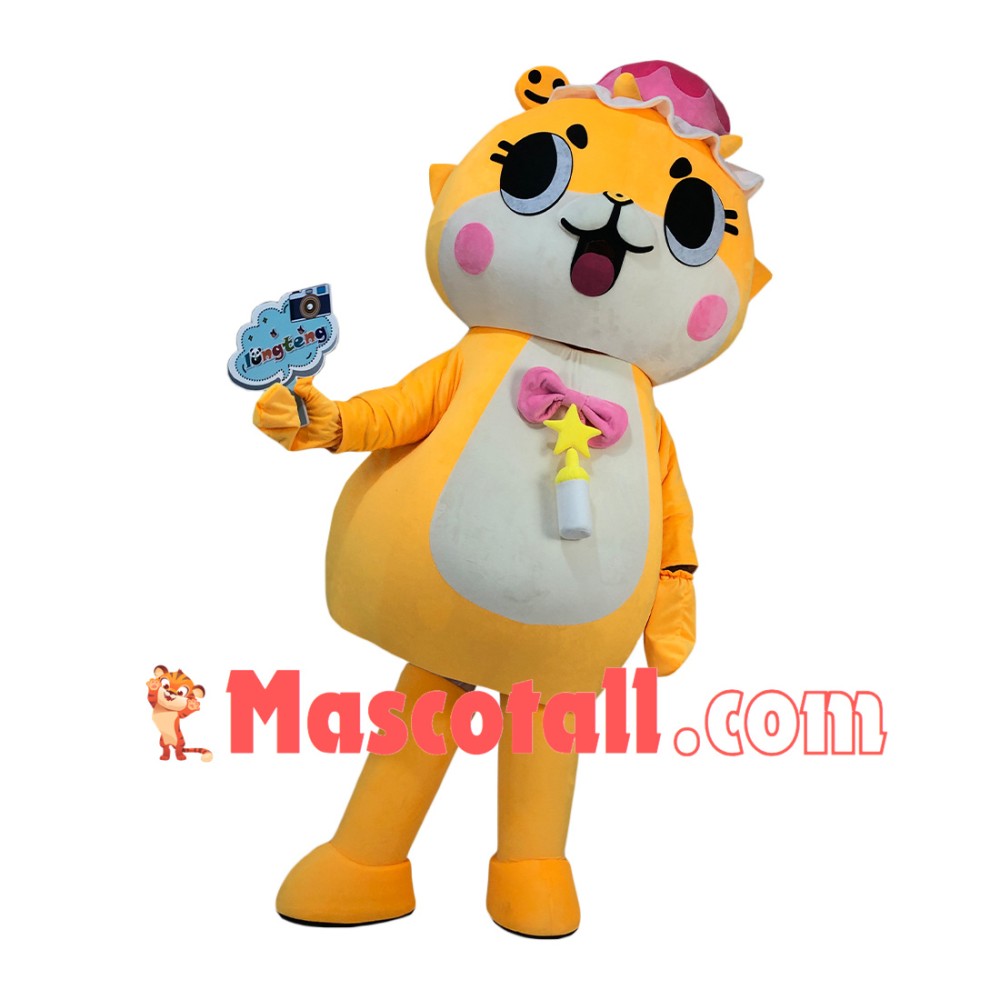 Cute Baby Tiger Carrying Feeding Bottle Mascot Costume