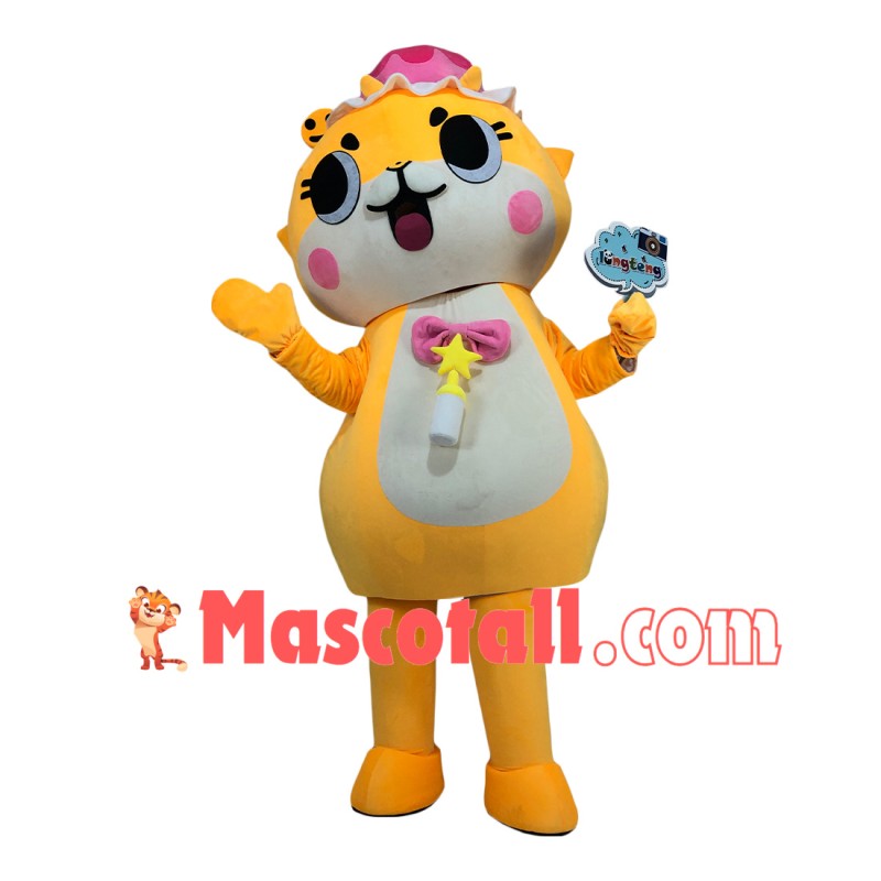 Cute Baby Tiger Carrying Feeding Bottle Mascot Costume