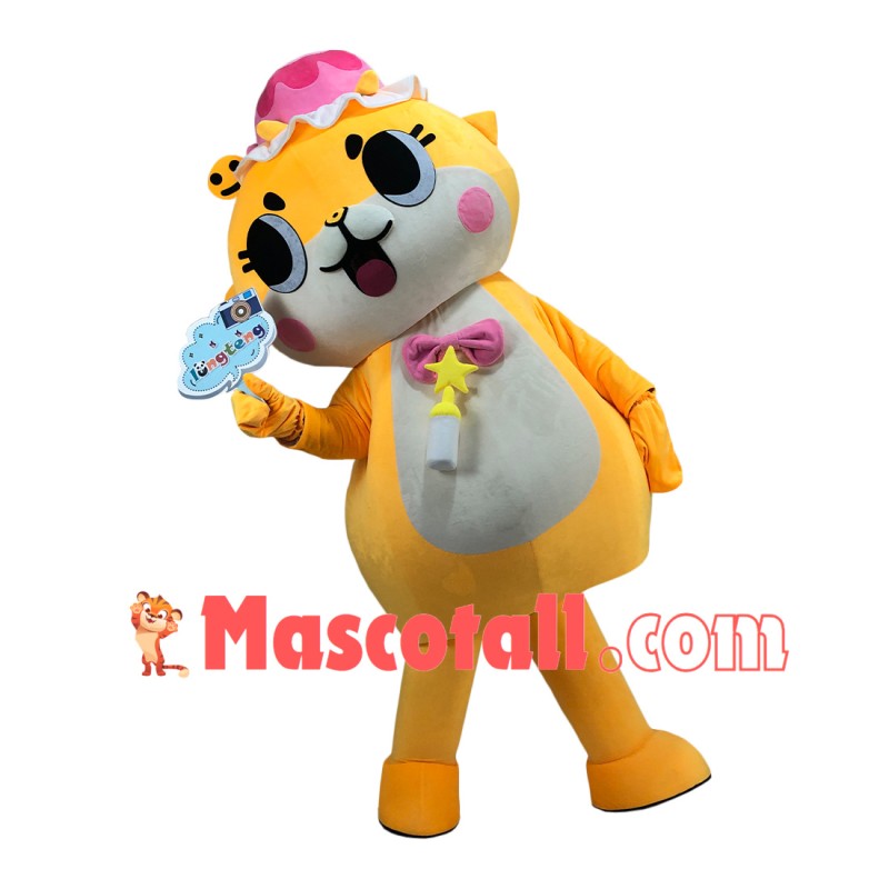 Cute Baby Tiger Carrying Feeding Bottle Mascot Costume