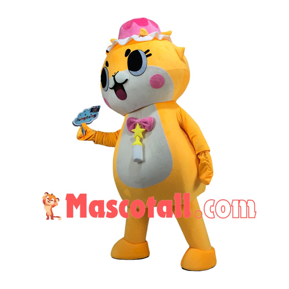 Cute Baby Tiger Carrying Feeding Bottle Mascot Costume