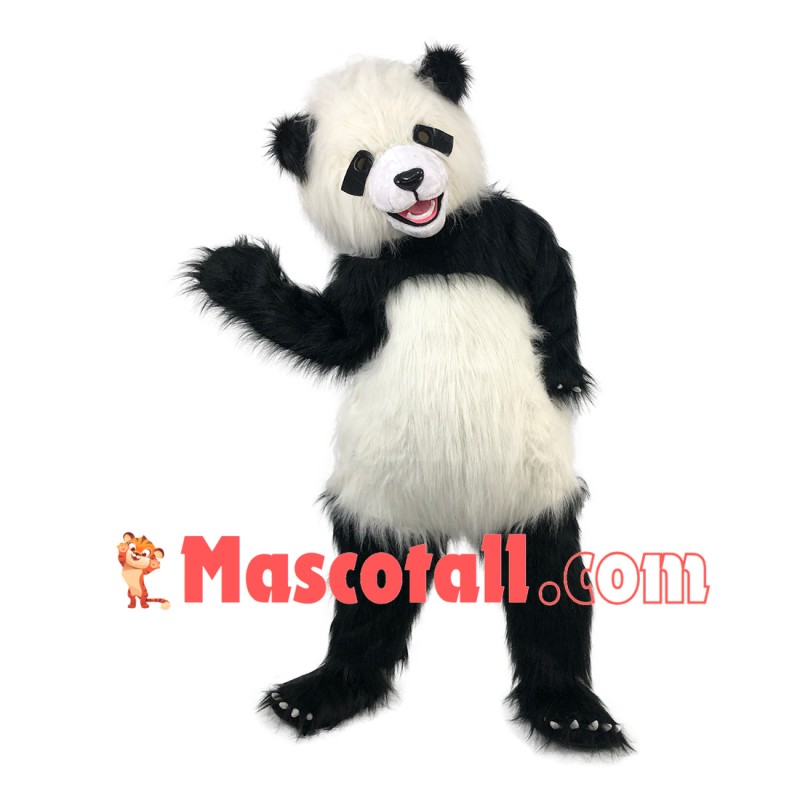 Adult Lively Panda Mascot Long Wool Costume