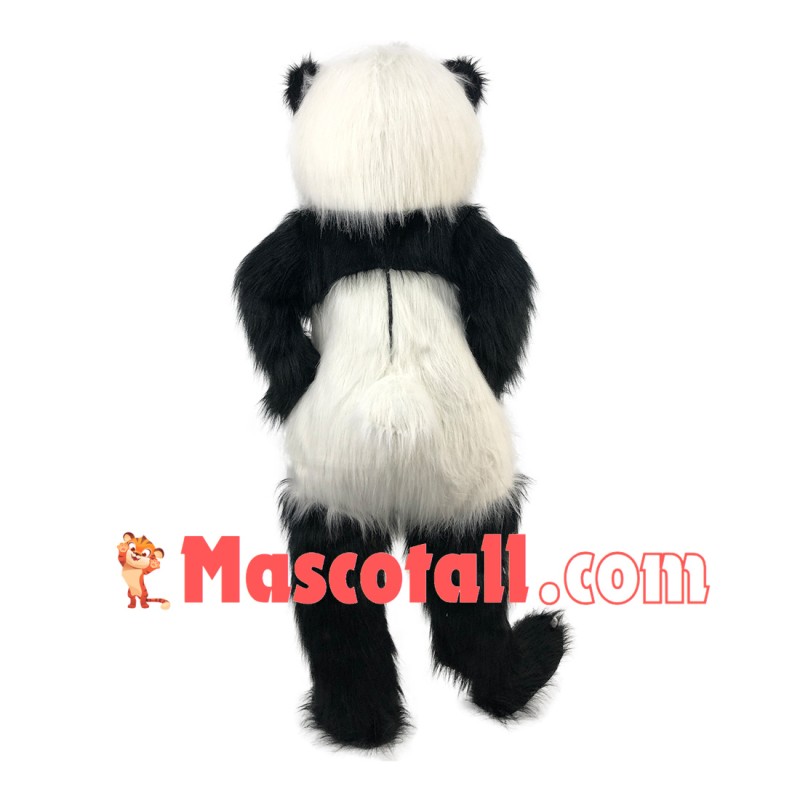 Adult Lively Panda Mascot Long Wool Costume