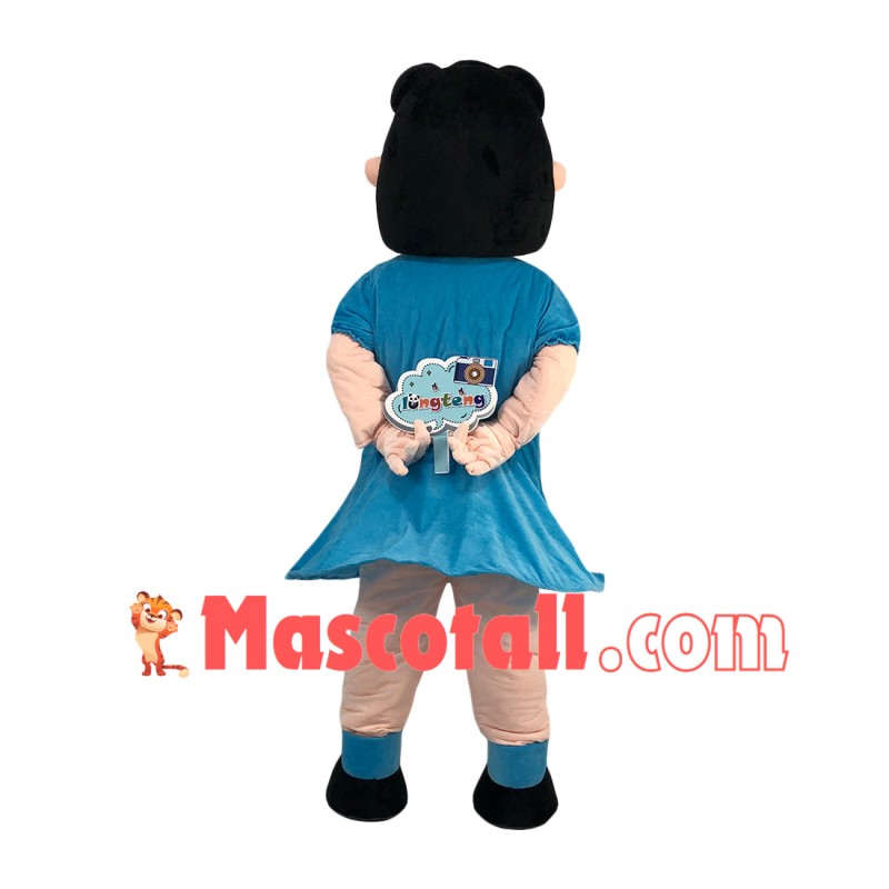 Fuss The Lucy In Blue Dress Cartoon Mascot Costume