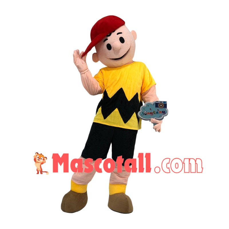Determined Charlie Brown Mascot Cartoon Costume