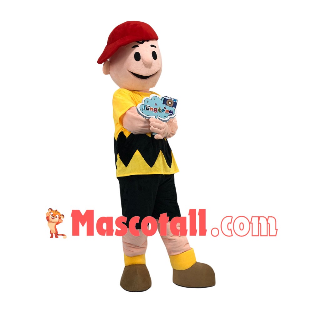 Determined Charlie Brown Mascot Cartoon Costume