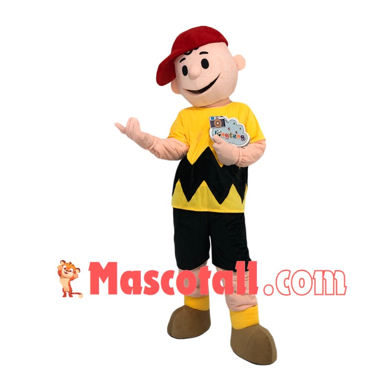 Determined Charlie Brown Mascot Cartoon Costume