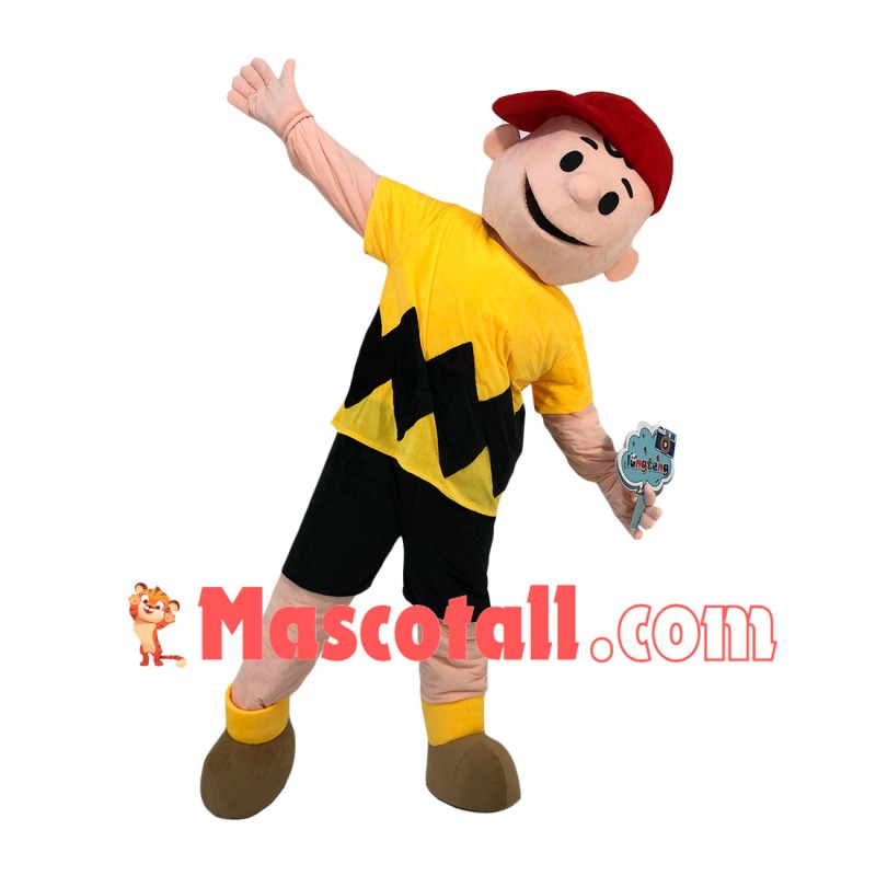 Determined Charlie Brown Mascot Cartoon Costume