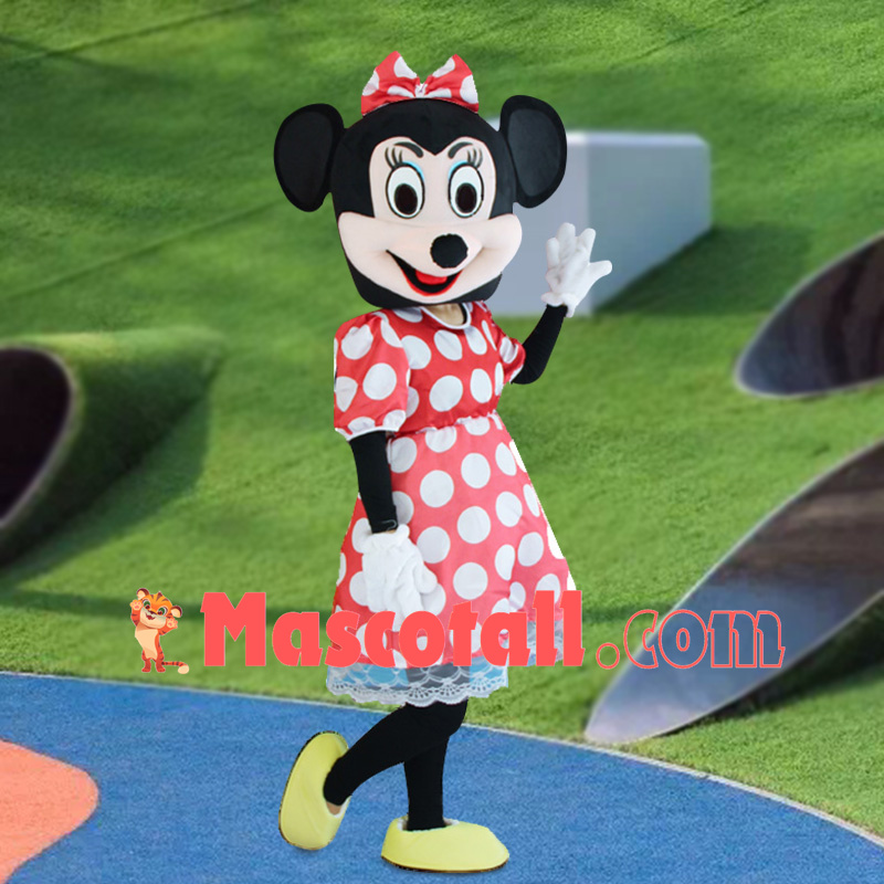 Elegant Minnie Wearing Dress Mascot Costume