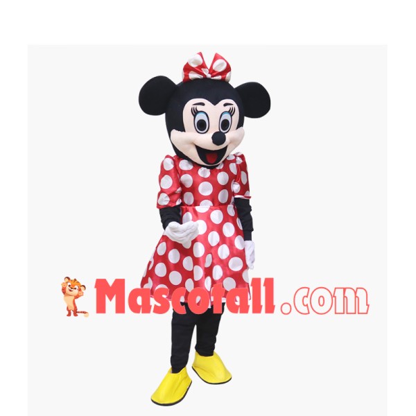 Elegant Minnie Wearing Dress Mascot Costume