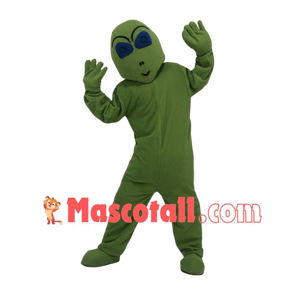 Funny Walking Adult Green Alien Mascot Costume
