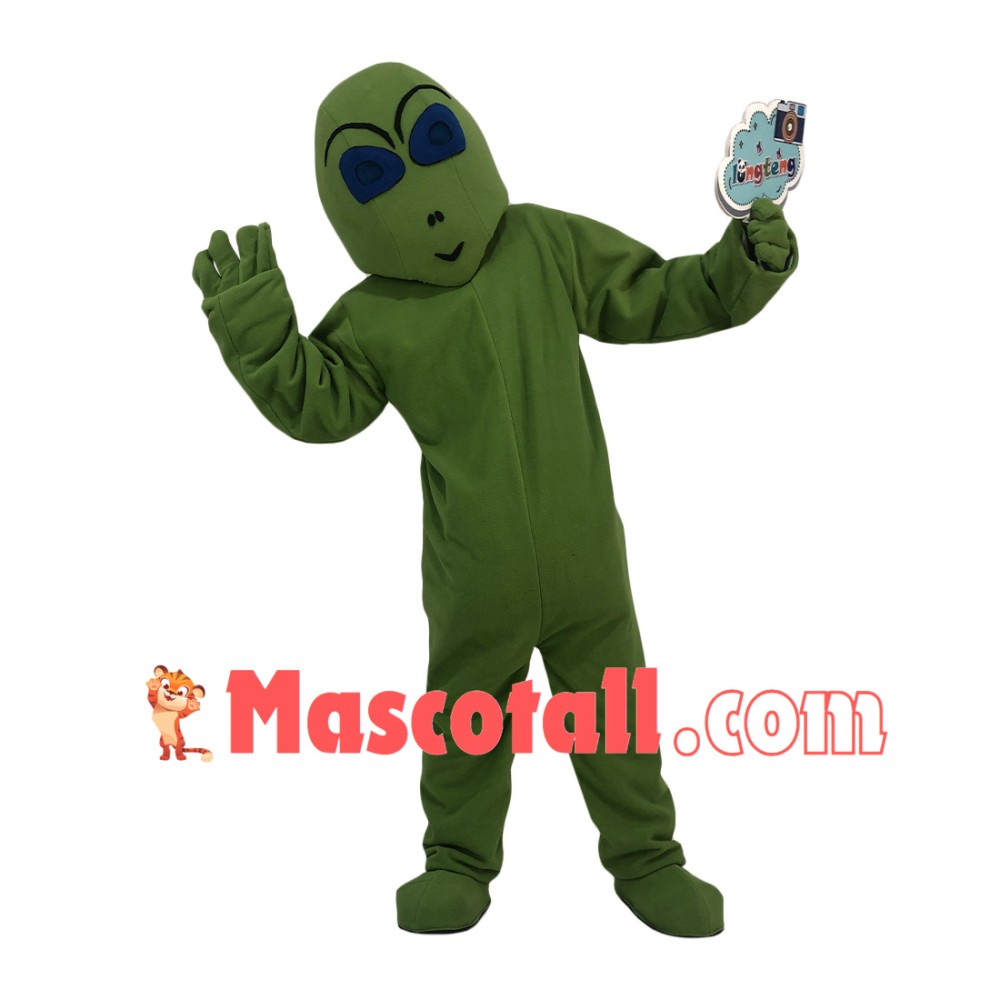 Funny Walking Adult Green Alien Mascot Costume