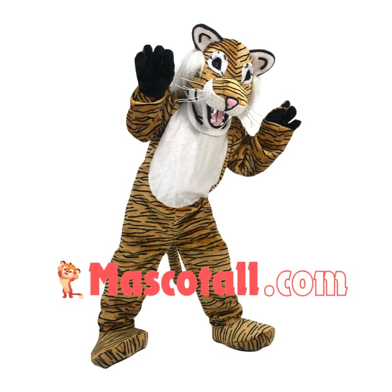 Forceful the Roaring Wild Tiger Mascot Costume