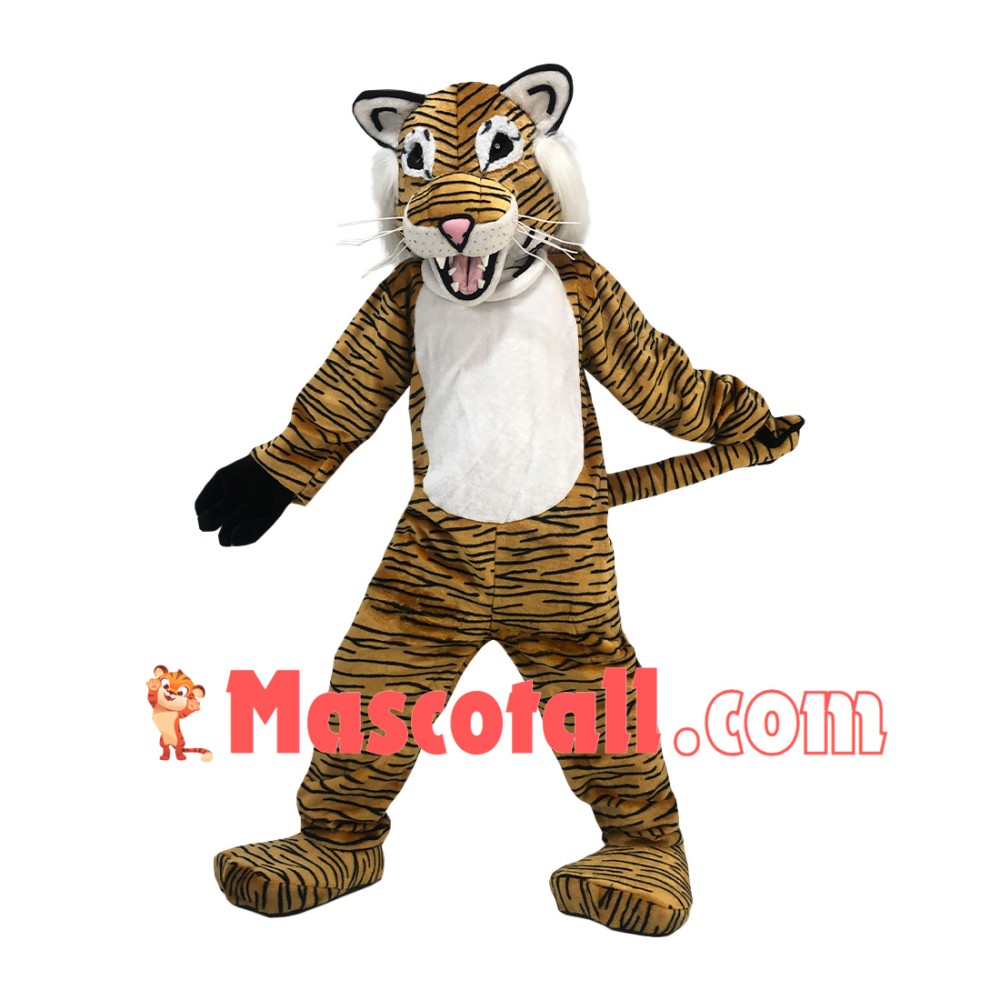 Forceful the Roaring Wild Tiger Mascot Costume