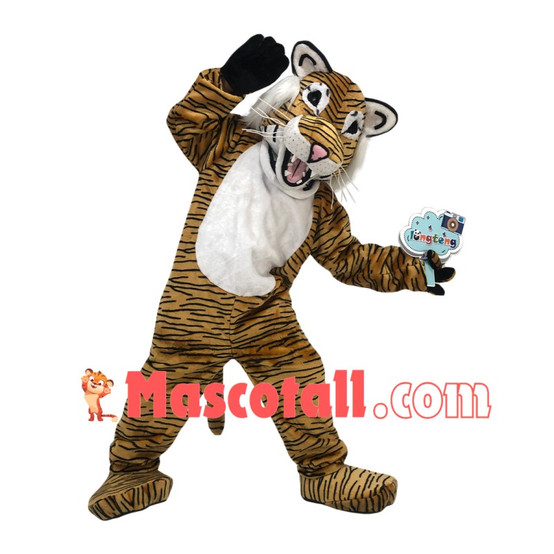 Forceful the Roaring Wild Tiger Mascot Costume